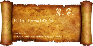 Mult Hermiás névjegykártya